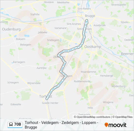 70B Bus Line Map