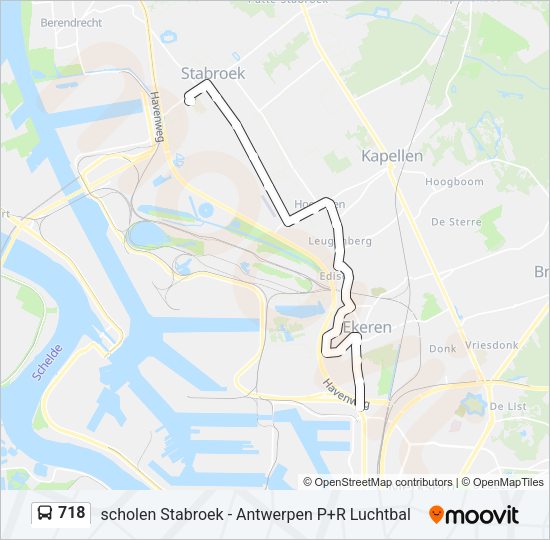 718 Bus Line Map