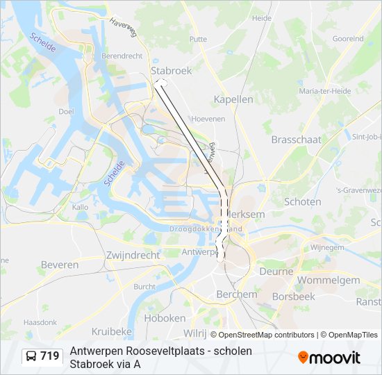 719 Bus Line Map