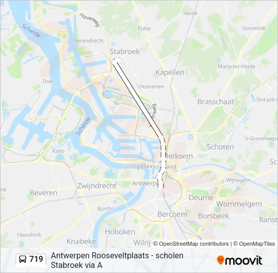 719 Bus Line Map