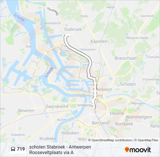 719 Bus Line Map