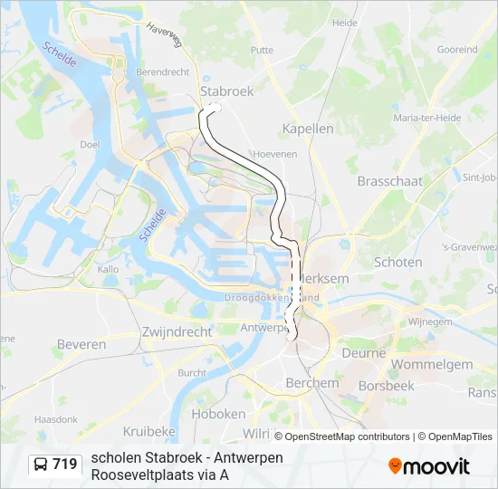 719 Bus Line Map