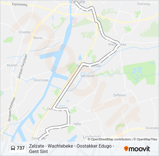 737 Bus Line Map