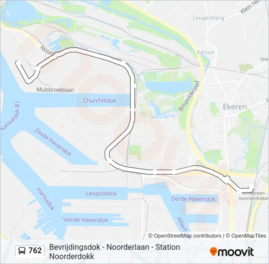 762 Bus Line Map