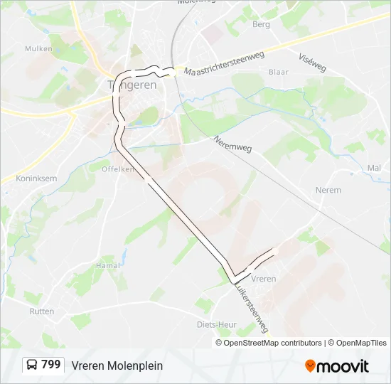 799 Bus Line Map