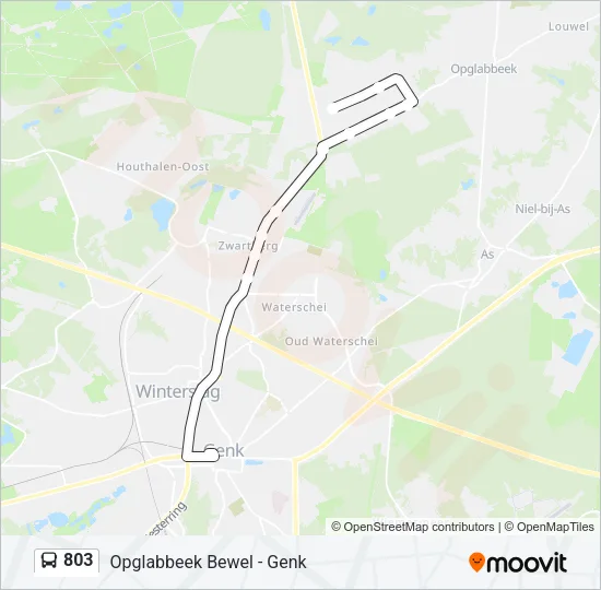 803 Bus Line Map
