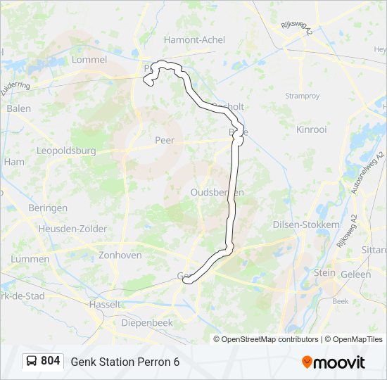 804 Bus Line Map