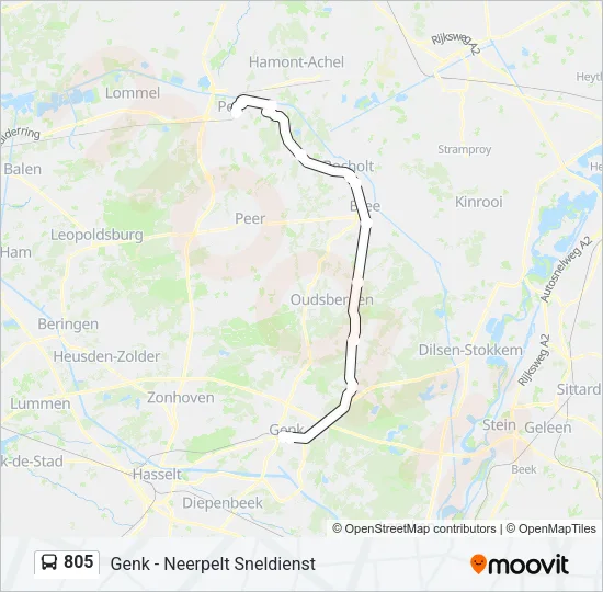 805 Bus Line Map