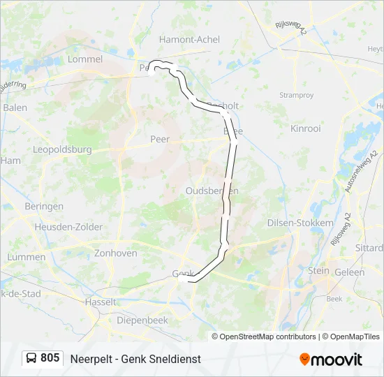 805 Bus Line Map