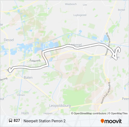 827 Bus Line Map