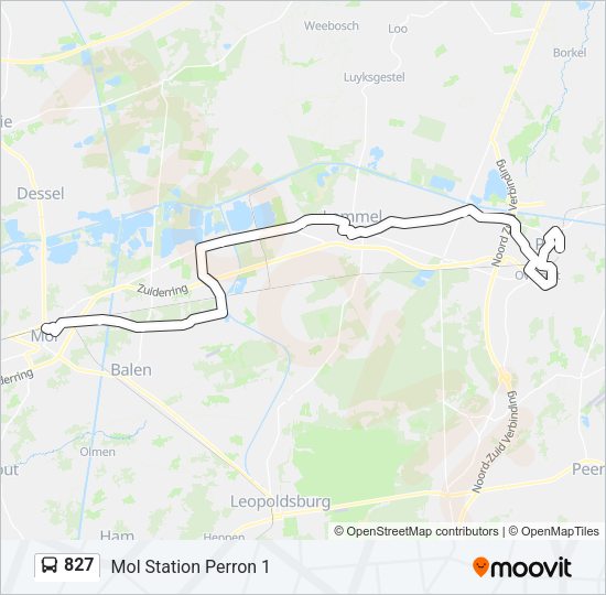827 Bus Line Map