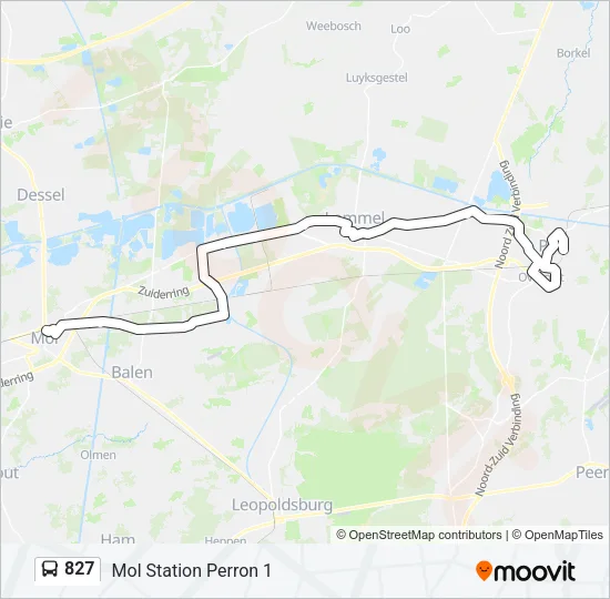 827 Bus Line Map