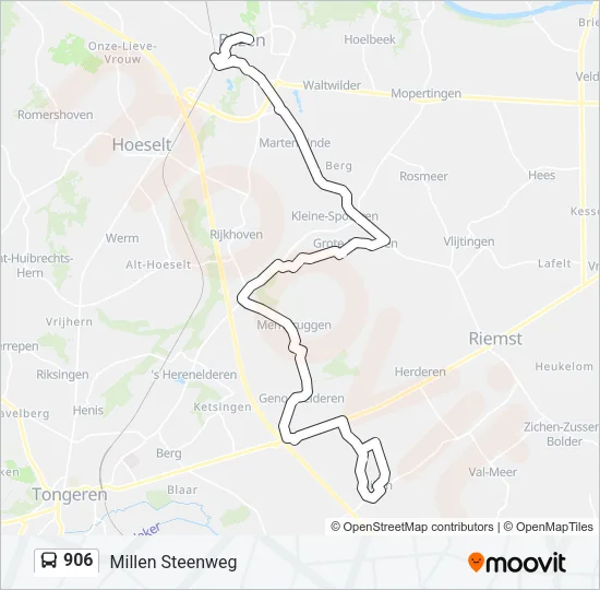 906 Bus Line Map