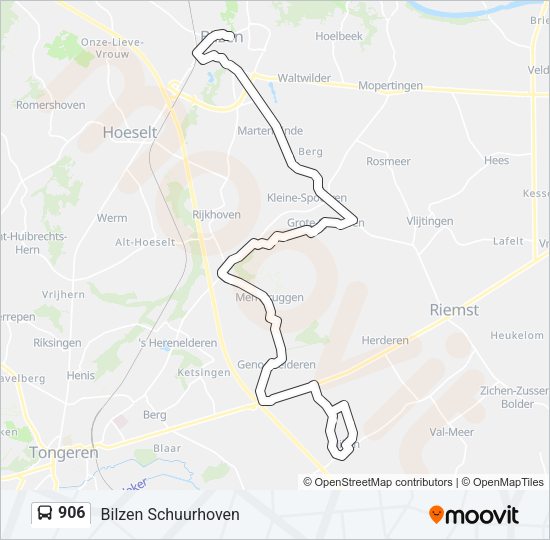 906 Bus Line Map