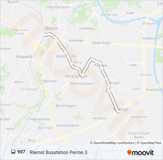 907 Bus Line Map