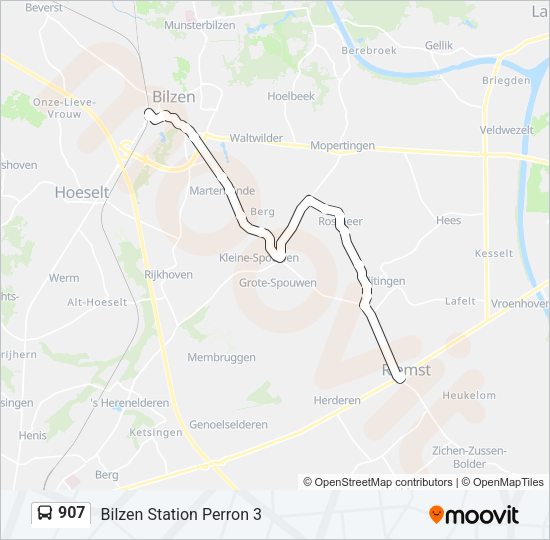 907 Bus Line Map