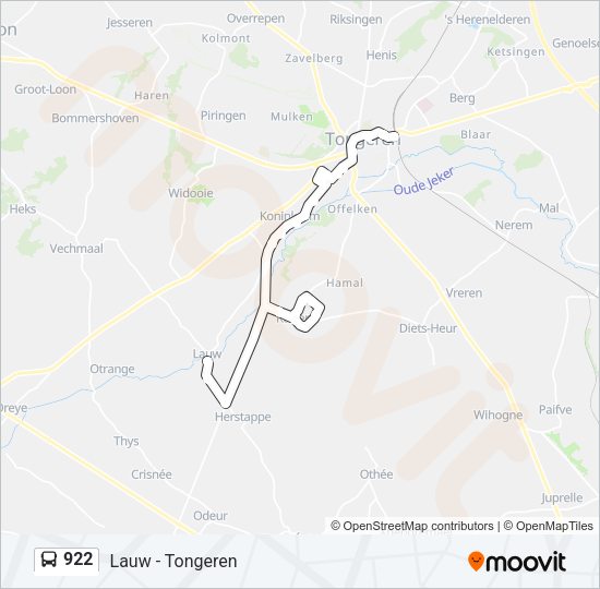 922 Bus Line Map