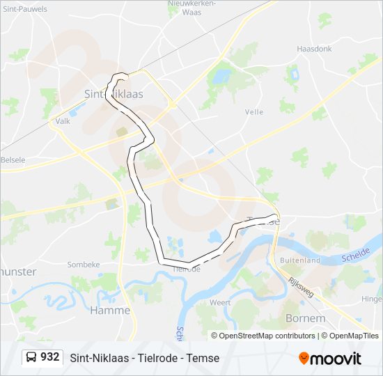 932 Bus Line Map