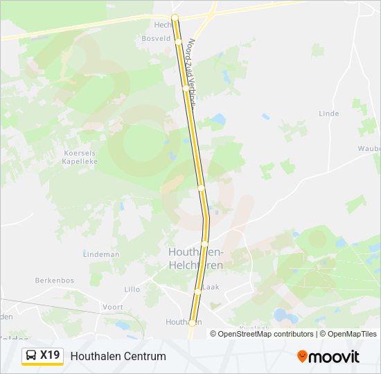 X19 Bus Line Map