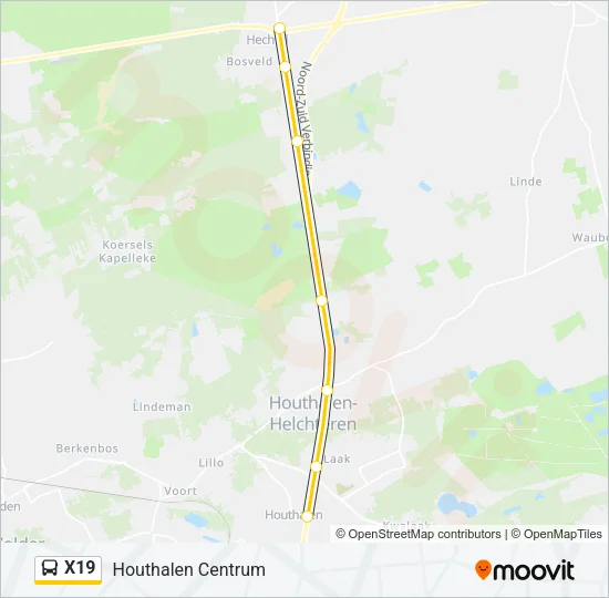 X19 Bus Line Map