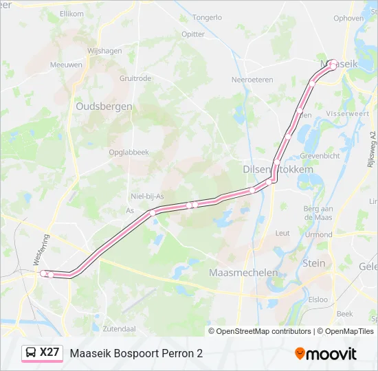 X27 Bus Line Map