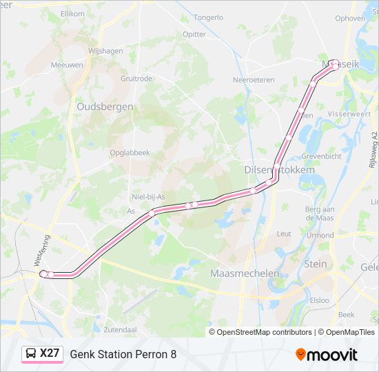 X27 Bus Line Map