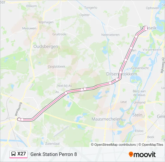 X27 Bus Line Map
