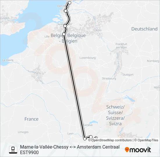 EUROSTAR  Line Map