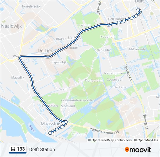 133 Bus Line Map