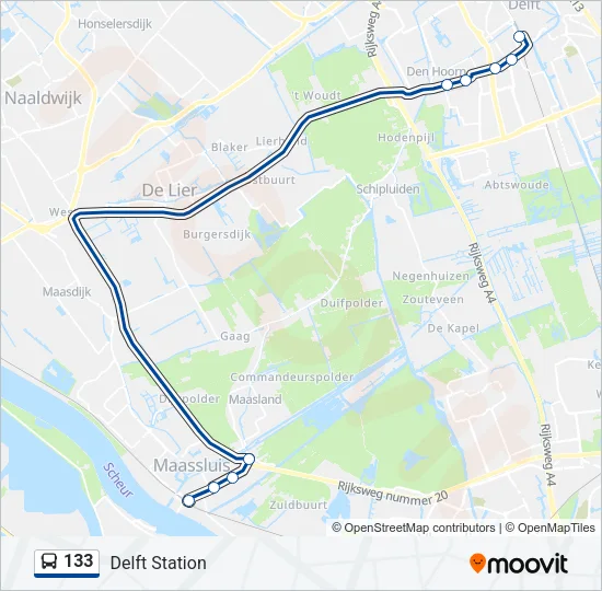 133 Bus Line Map