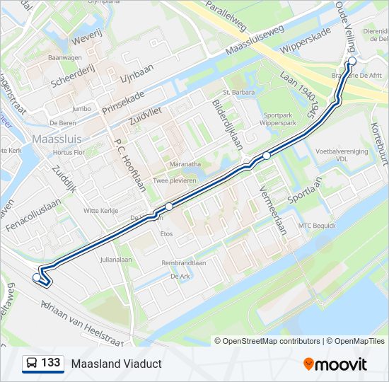 133 Bus Line Map