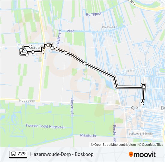729 Bus Line Map