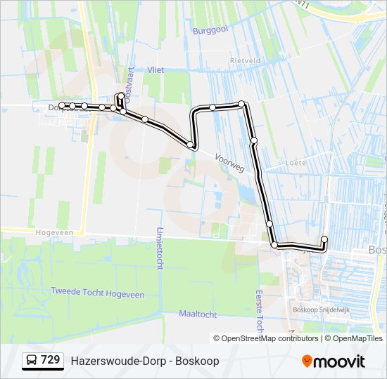 729 Bus Line Map