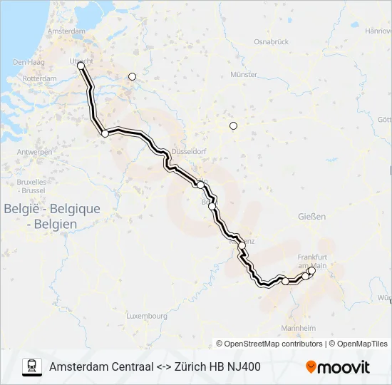 NIGHTJET  Line Map