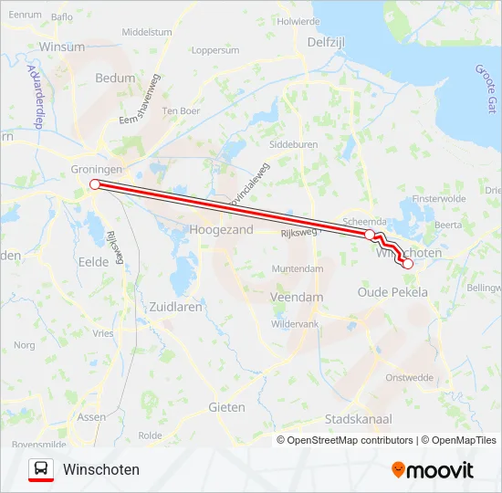 SNELBUS IPV TREIN  Line Map