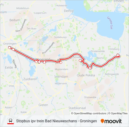 STOPBUS IPV TREIN  Line Map