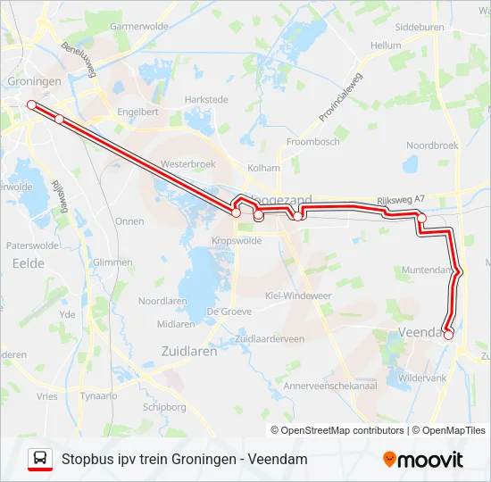 STOPBUS IPV TREIN  Line Map