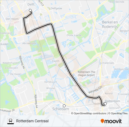 SNELBUS IPV TREIN Bus Line Map