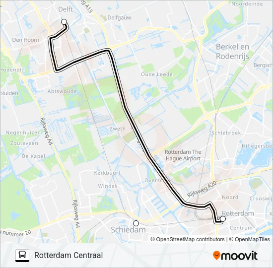 SNELBUS IPV TREIN Bus Line Map