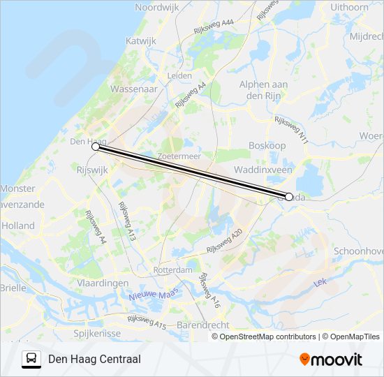 SNELBUS IPV TREIN Bus Line Map