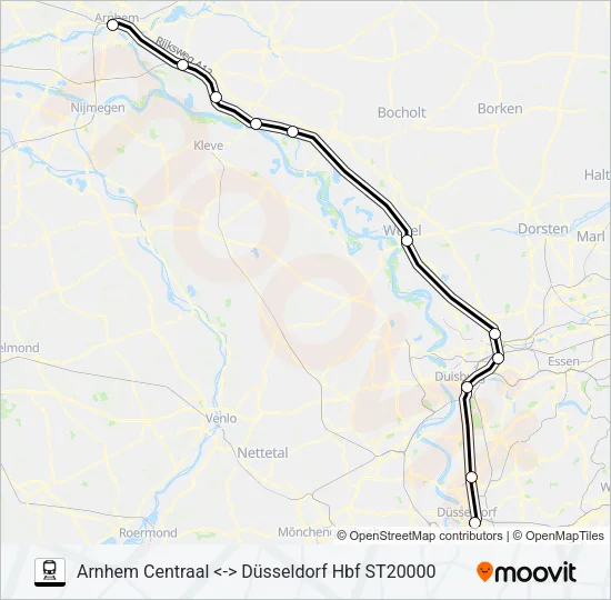 STOPTREIN RE19 Train Line Map