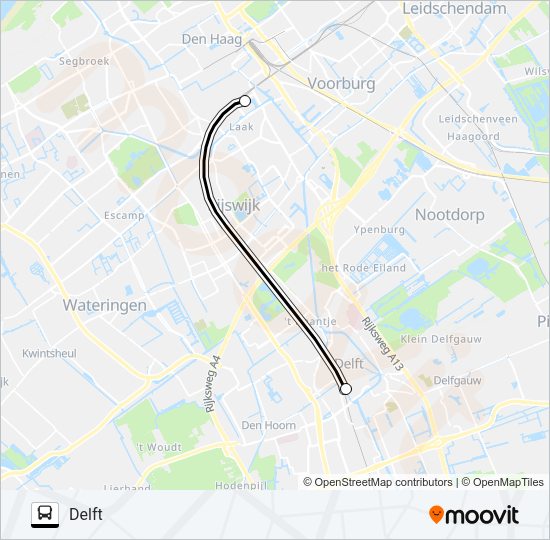 SNELBUS IPV TREIN Bus Line Map