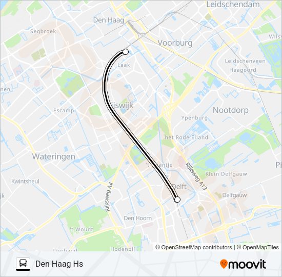 SNELBUS IPV TREIN Bus Line Map