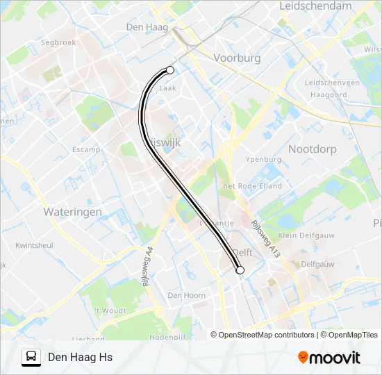 SNELBUS IPV TREIN Bus Line Map