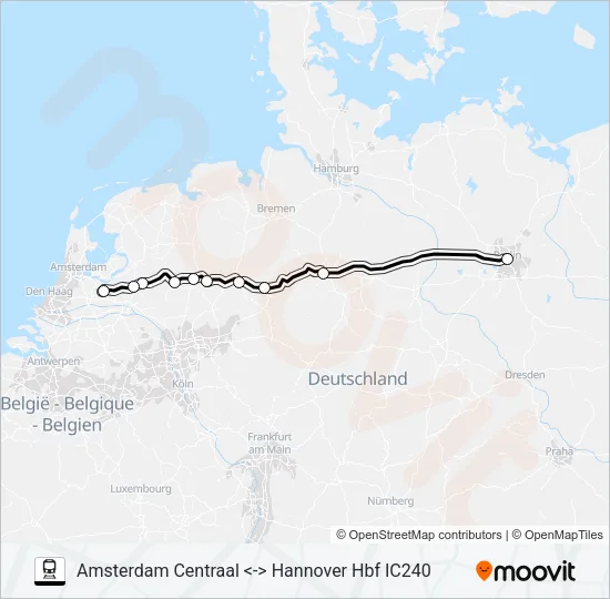 INTERCITY  Line Map