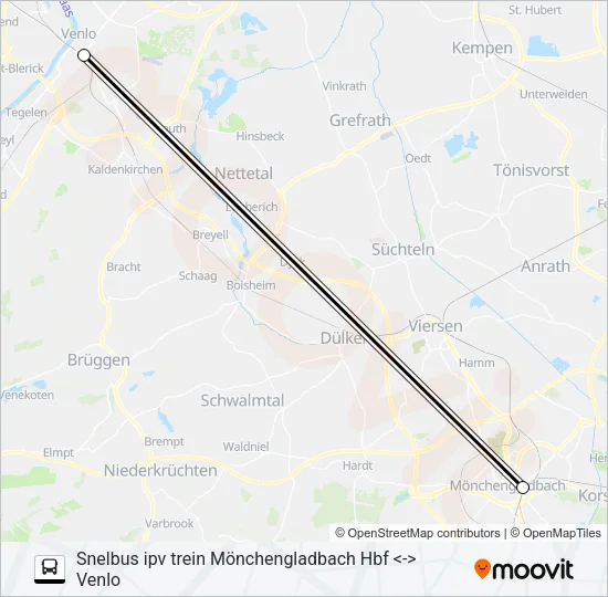SNELBUS IPV TREIN Bus Line Map