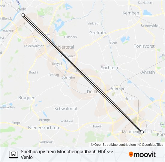 SNELBUS IPV TREIN Bus Line Map