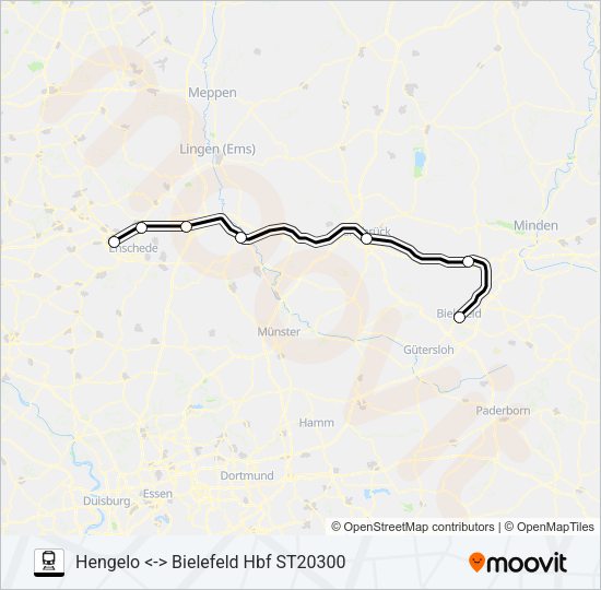 STOPTREIN RB61 Train Line Map