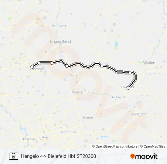 STOPTREIN RB61 Train Line Map