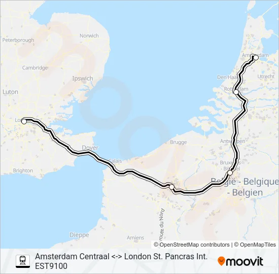 EUROSTAR  Line Map